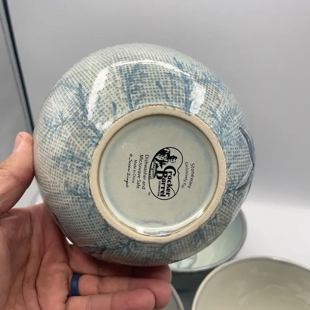 Cracker Barrel Sand Dollar Bowls Susan Winget - Set Of 4